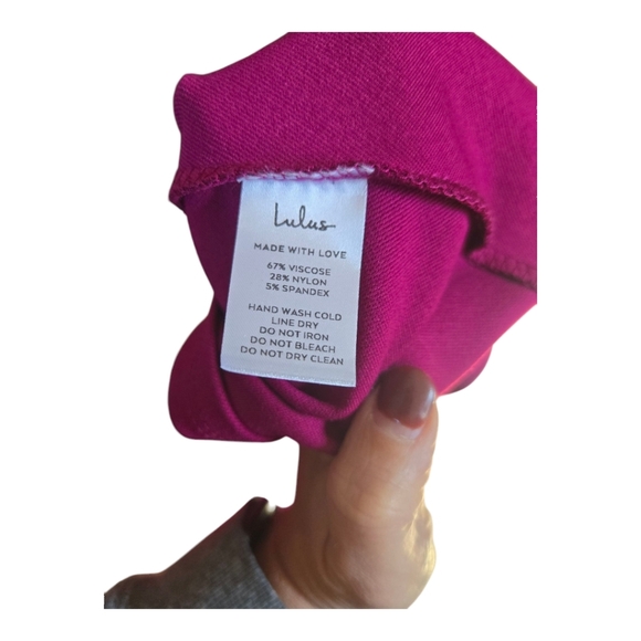 Lulu's Fuchsia Cross-Back Dress - Picture 7 of 8
